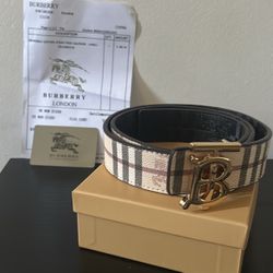 reversible burberry belt 110cm