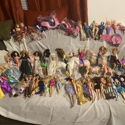 Barbies, And Monster High Dolls