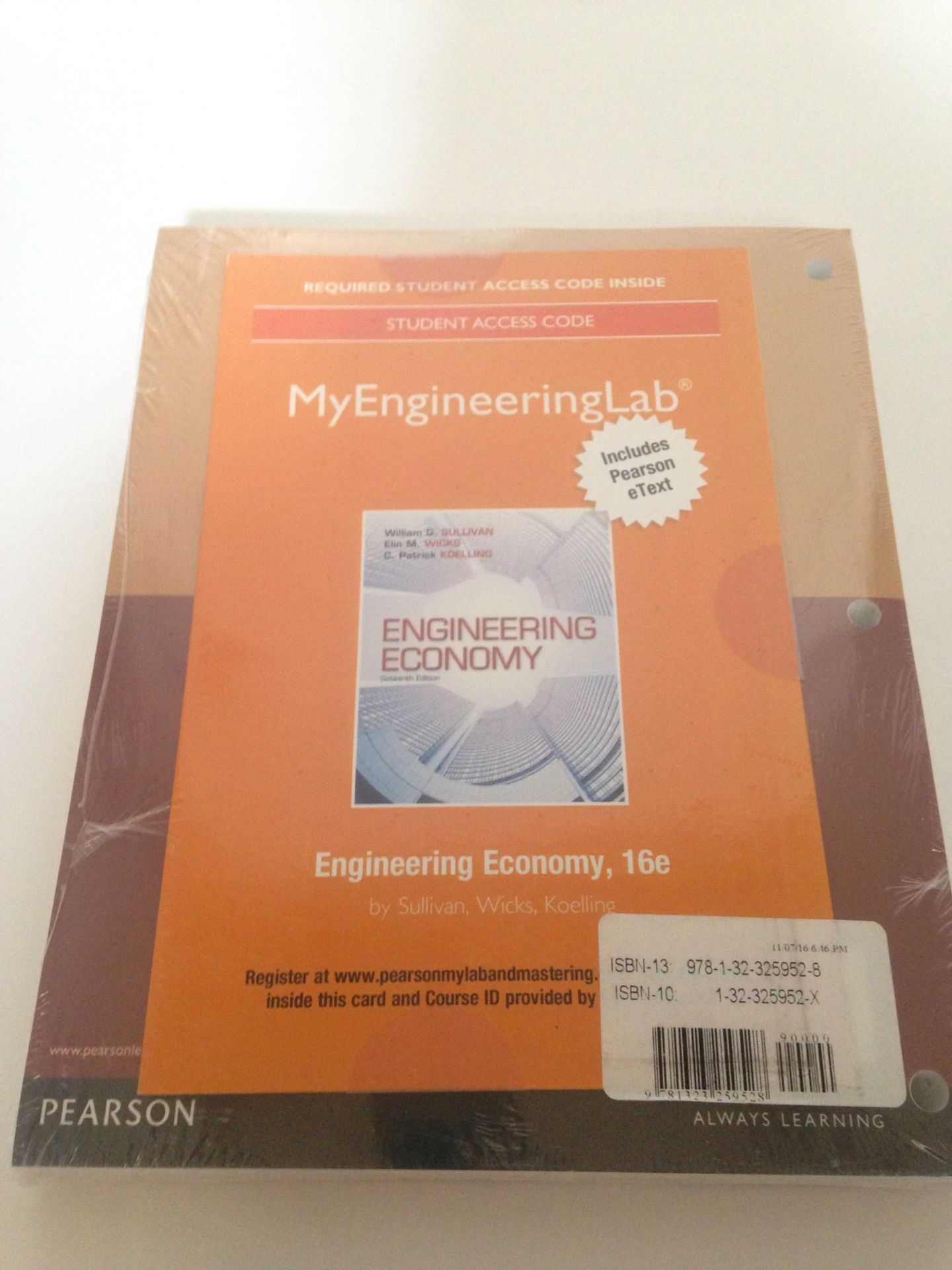 Brand New UNLV Engineering Economy Book for Course CEE 307