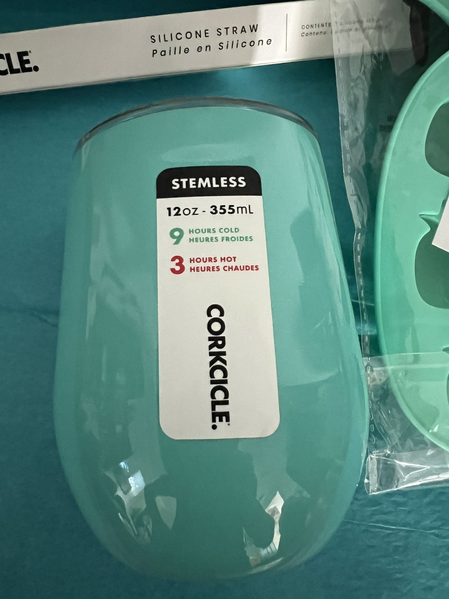 Corkcicle Cup With Straw And Ice Tray