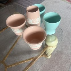 5 Flowers Vases, New Everything For $24.00