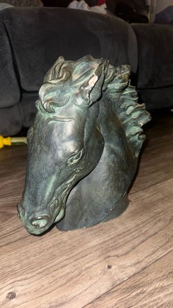 Vintage "Flaming Mane" Horse Head Sculpture Austin Sculpture Signed James Spratt