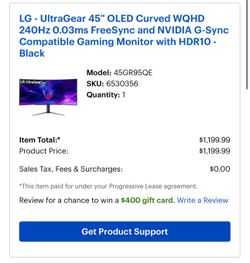 LG Monitor Ultra Gear 45” Curved