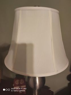 White lamps pair from Ashley furniture