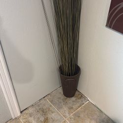 Bronze Bucket/ W Dried Grass