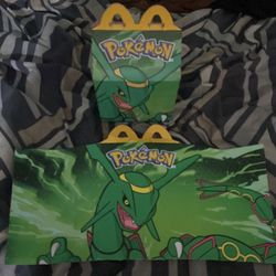 Rayquaza pokemon happy meal boxes