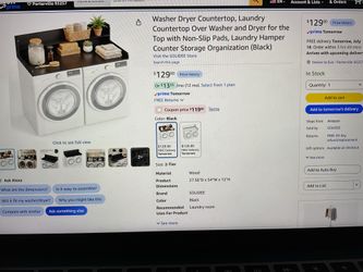 Brand new washer dryer countertop storage organizer