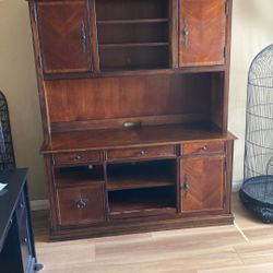Credenza And Matching Book Case 