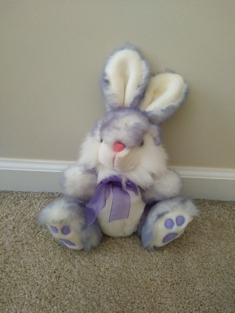 Purple And White Bunny 11" Stuffed Animal