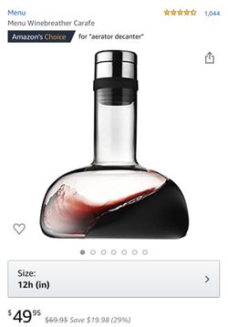 Decanter Aerator Carafe for Wine Thumbnail
