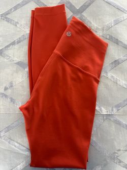 Lululemon Orange High-Waist Leggings