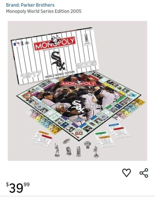 Monopoly Sox World Series 1(contact info removed) Edition