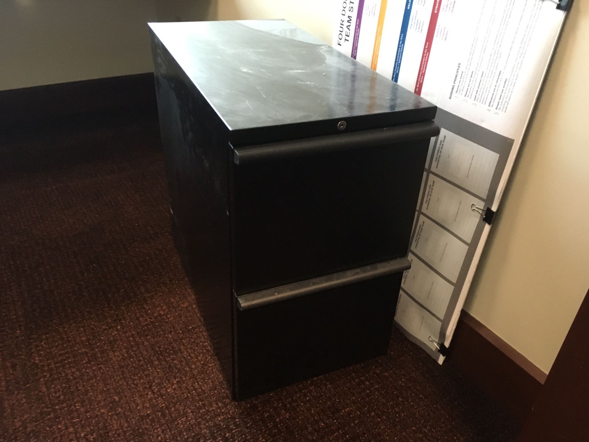 Two drawer filing cabinets 30” tall