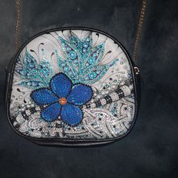 BLUE FLOWER HANDBAG
