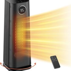 New Sealed-Space Heater for Indoor Use, 1500W Fast Heating Ceramic Heater with Thermostat, Quiet Portable Electric Desk Heater with 24H Timer, LED Dis