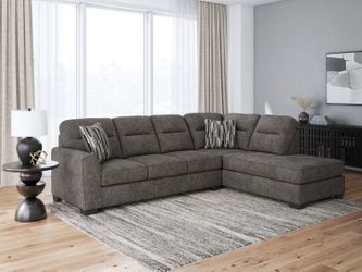 BRAND NEW Olten Gray 2-Piece Sectional Sofa Couch w/ Chaise - Can Deliver!