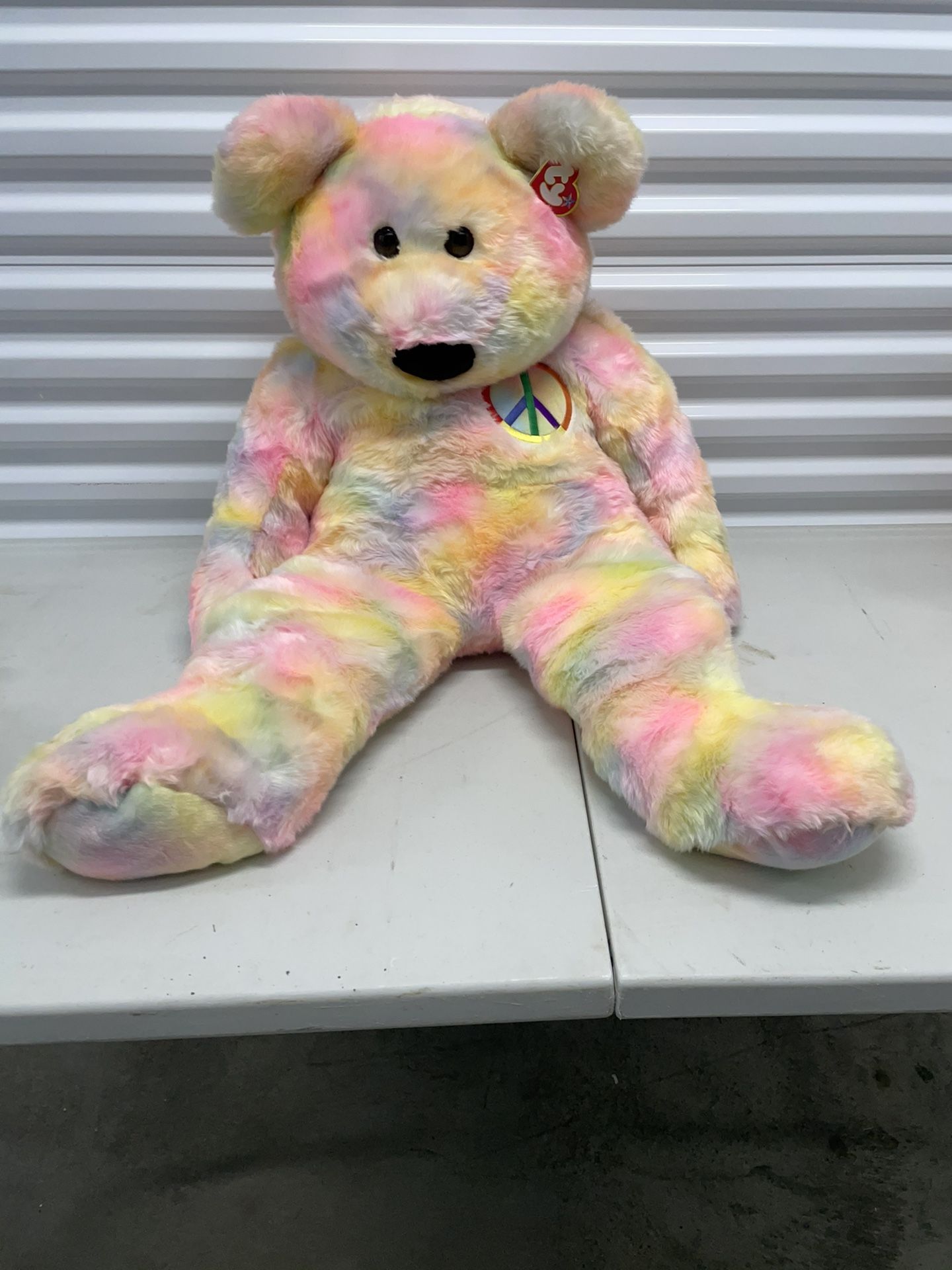 TY Jumbo Peace Beanie Baby 42” VERY RARE