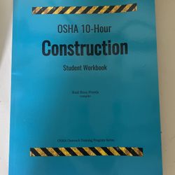 OSHA 10 hour construction student workbook