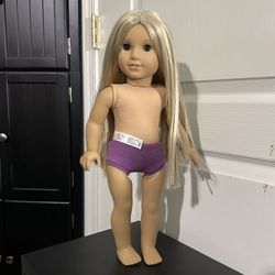 American Girl Doll Blonde Julie Albright 18 inch Doll New w/ Underwear Only Gift