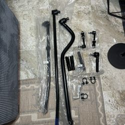 Front Steering Drag Link Track Bar Sway Bar End Links Tie Rod Adjusting Sleeves for Dodge Ram 2-1999 (4WD; 7500LB GVW) DS1413 ES2012 ES3497