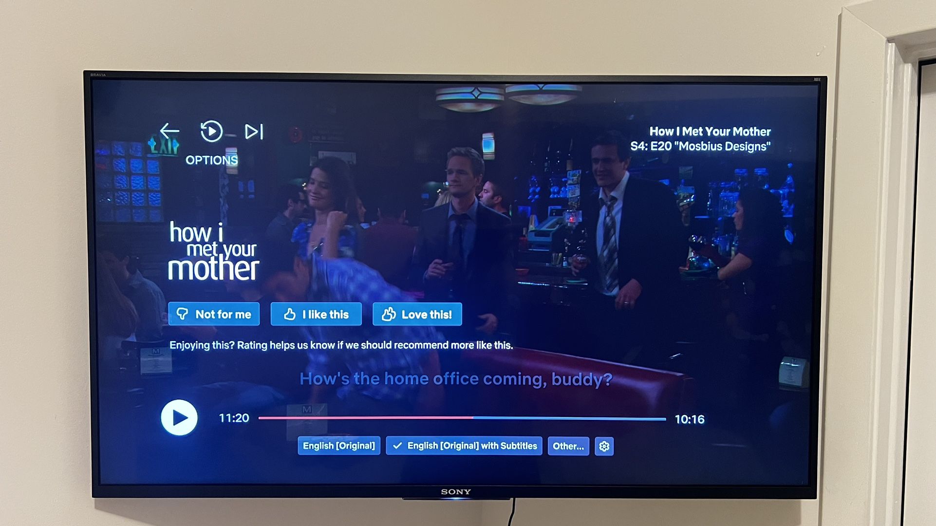 Sony Bravia 43” + Wallmount + Charger + Remote Control.