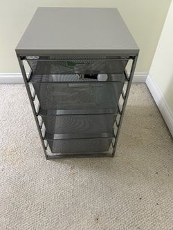 Elfa Platinum & Grey 4 Drawer Cabinet