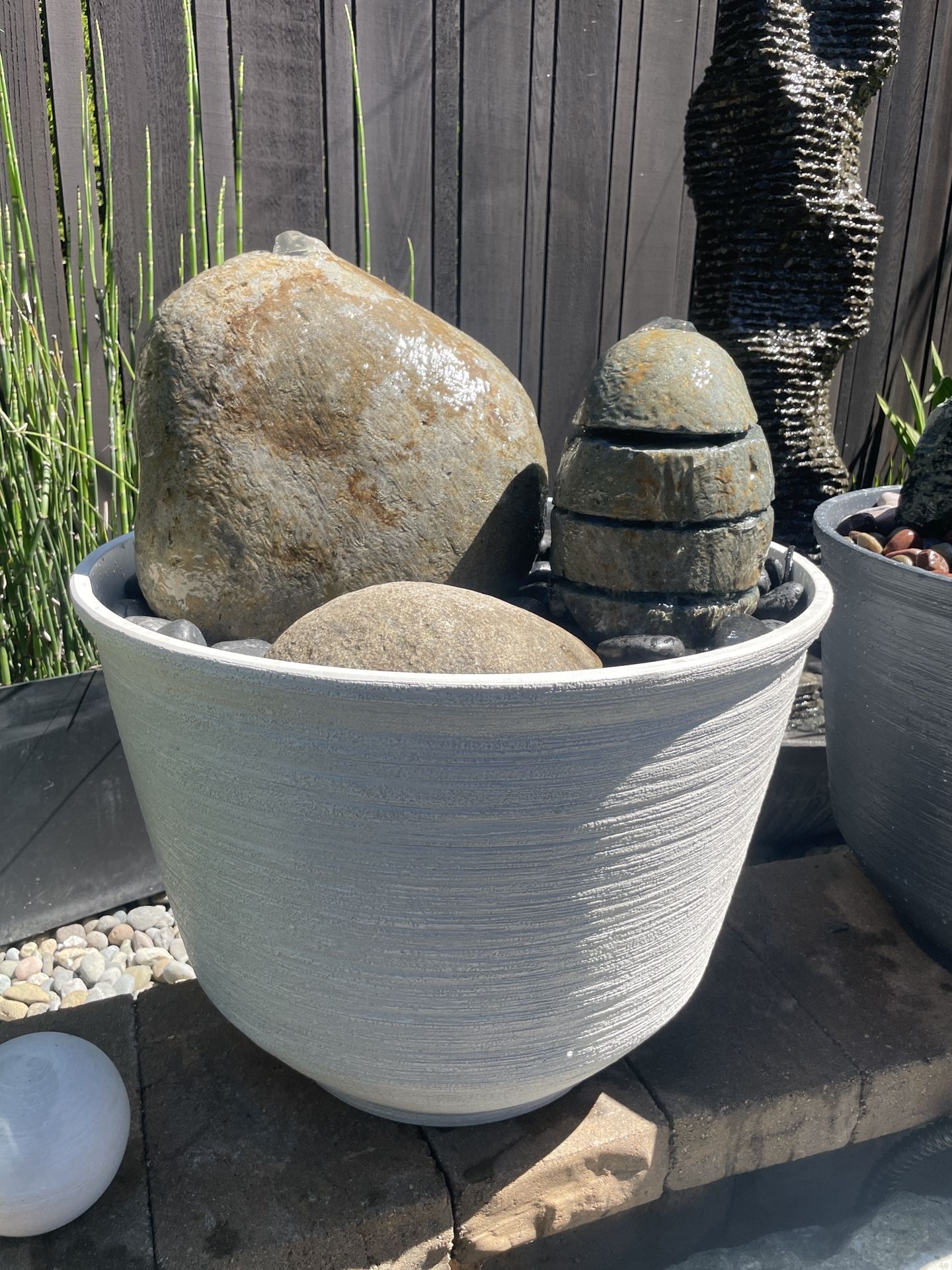 26” Custom Natural Rock Dual Water Fountains ⛲️