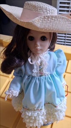 VINTAGE DOLL WITH STAND