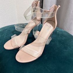 Nude/clear High Heels Size 6.5