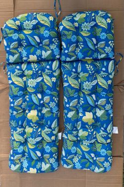 Set Of 2 New Open Box Blazing Needles Tufted Chaise Lounge Cushions, 64" x 19"