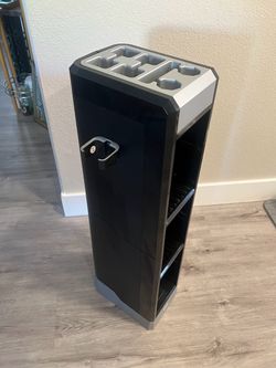 Wii Gaming Tower Storage Cabinet with Controller Holder