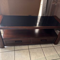 Wood TV stand