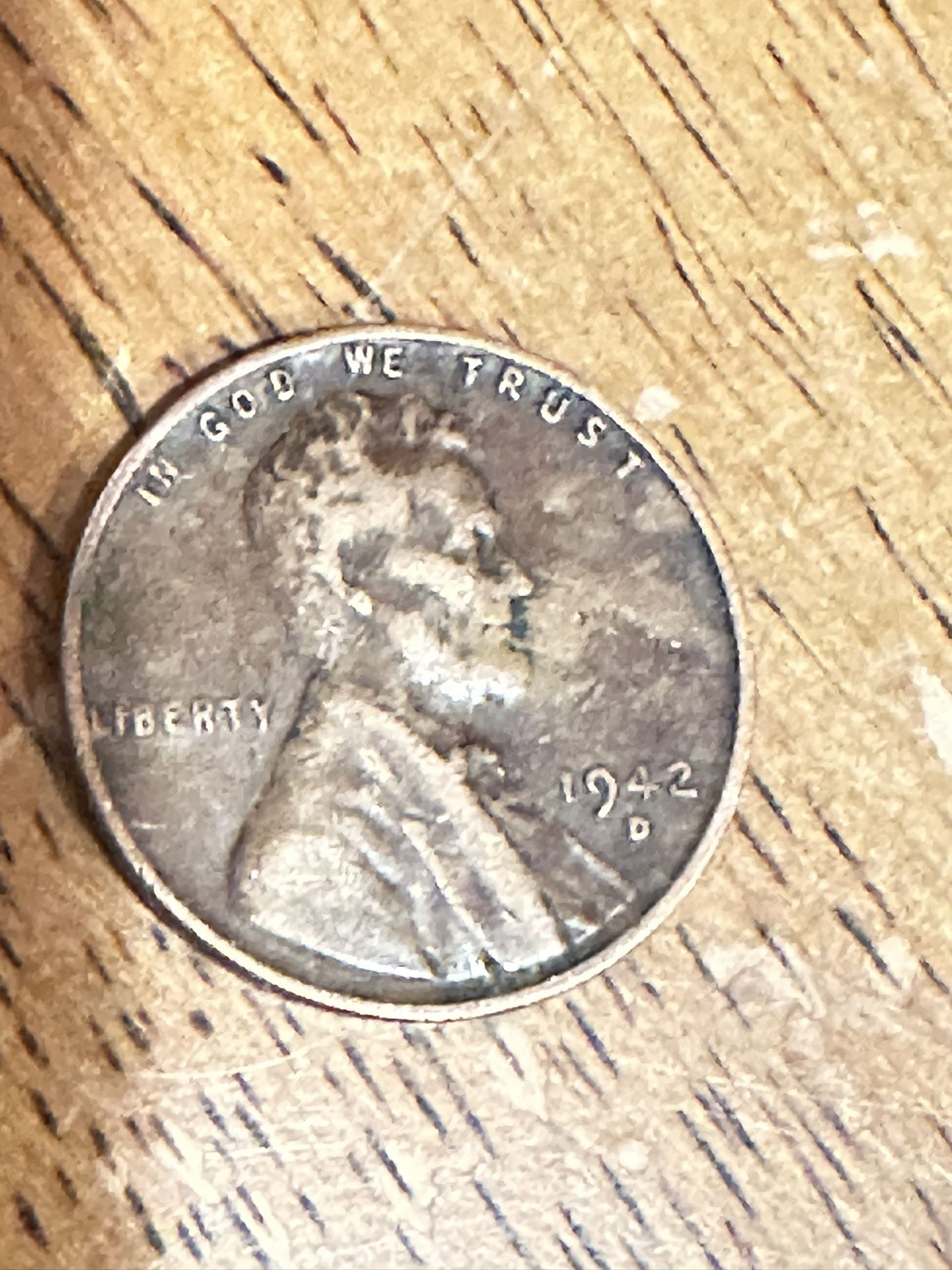 1942 D Mark Wheat Penny