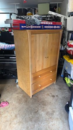 Solid Pine Wood Cabinet – $50 OBO