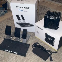 Fanatec CSL DD Wheel Base (8nm Adaptor) And CSL Pedals Including Third (clutch) Pedal