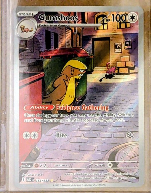 Pokémon TCG Gumshoos Illustration Rare #153/132 Mega Evolutions NM