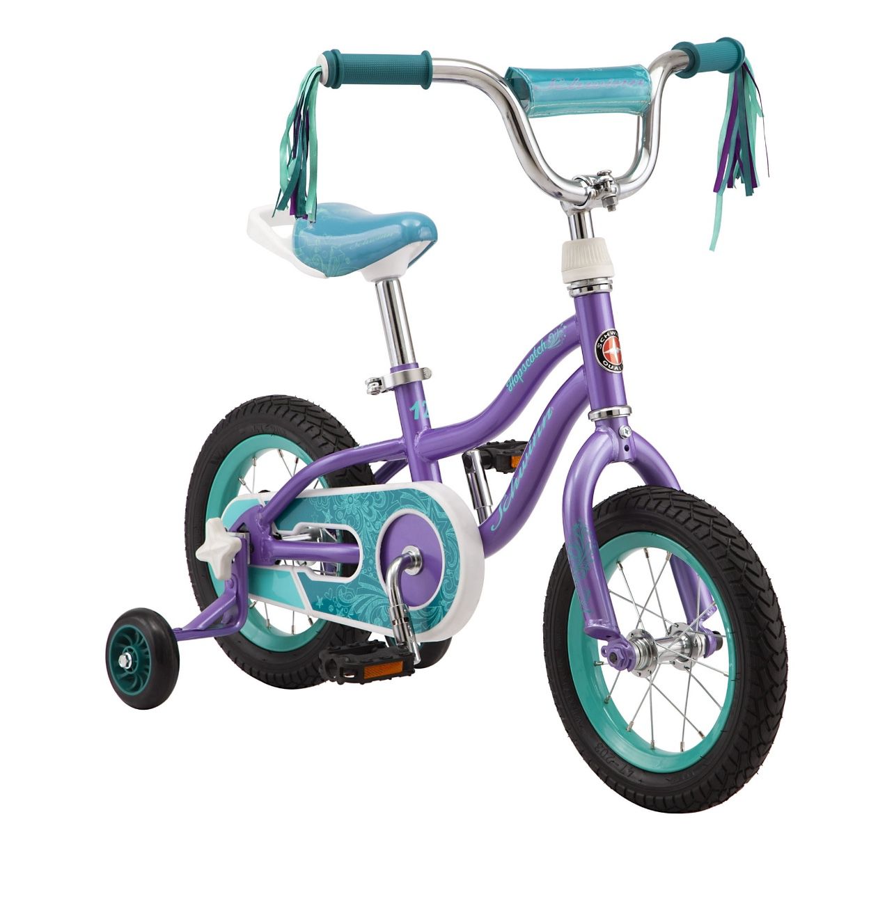 Schwinn Hopscotch Quick Build Kids' Girls' 12-in. Bike, Purple, Ages 1-4 BICYCLE