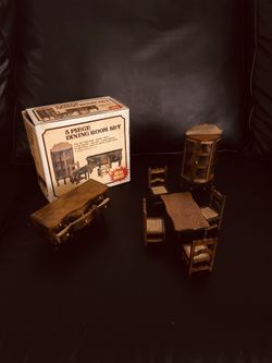 Antique doll house furniture