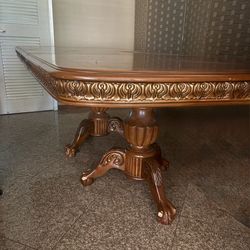 Elegant Solid Wood Dining Table  and chairs – Must Go (Moving Sale!)