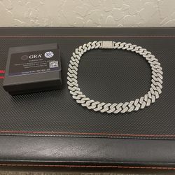 ICED OUT  MOISSANITE CUBAN CHAIN