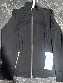 lululemon Define Jacket *Nulu Womens Medium Size 8 Black/Gold NEW WITH TAGS $128 Retail
