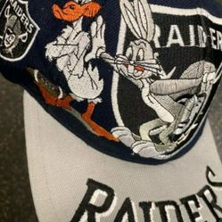 vintage Old School Looney Tunes  LA RAIDERS snapback hat READ DECSRITPION!!