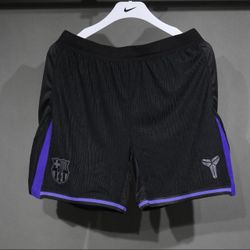 Fc Barcelona Training / Pre Match Jersey Shorts  Black & Purple Mamba Kobe