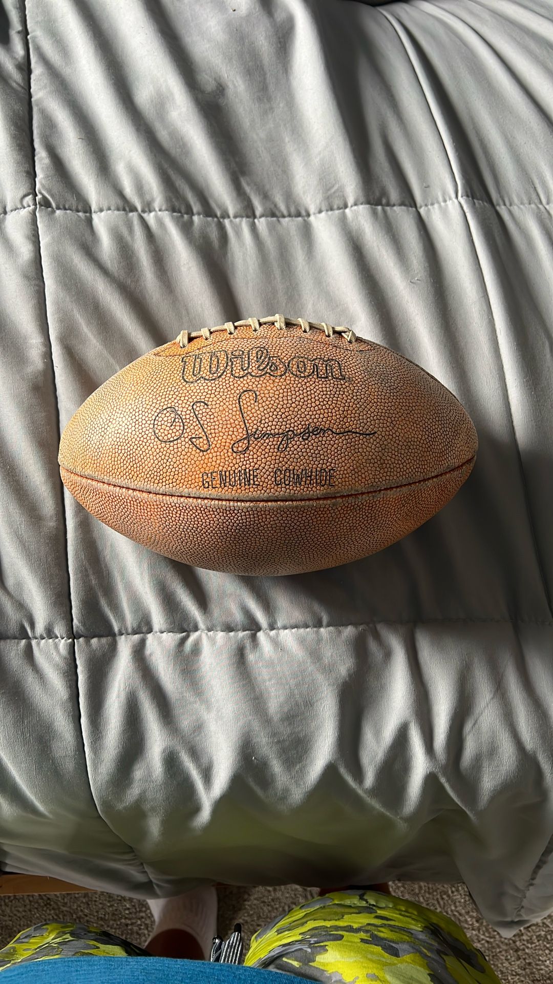OJ Simpson Genuine Cowhide Wilson Football 1976 Signed Ball