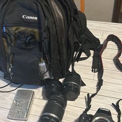 Cannon rebel T1i, 3 Lenses And Carry Bag Included