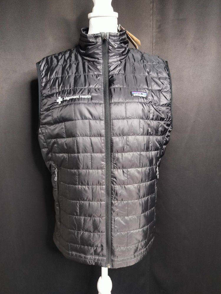 Men's New Charcoal Patagonia Alignment Health Puffer Vest W/ Tags (Size M)