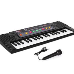 Kids Keyboard Piano 37 Keys Toy Piano with Microphone Musical Keyboard Piano Multifunction Electronic Piano for 3 4 5 6 7 8 Year Old Girls Boys