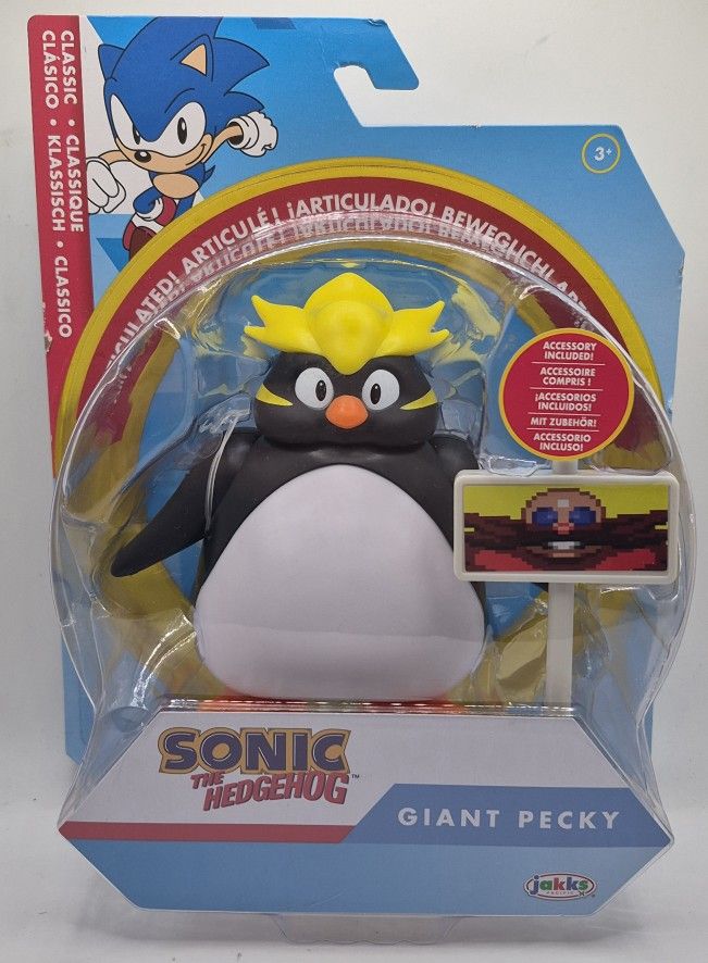 Jakks Pacific Giant Pecky Sonic The Headhog Action Figure NIB !