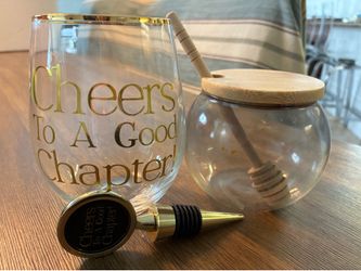 *FREE* Wine Glass, Bottle Stopper & Honey Jar