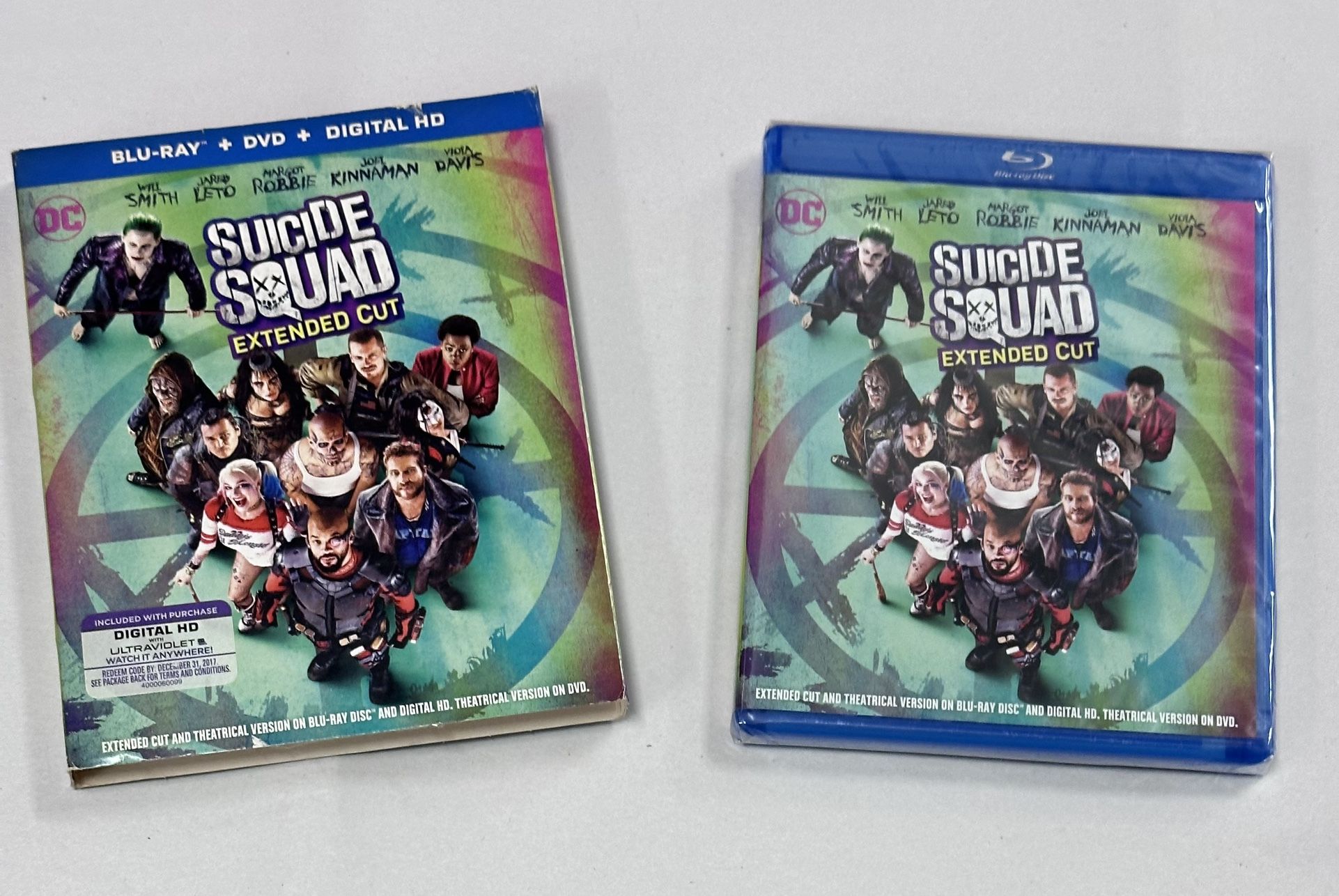 Suicide Squad SEALED BRAND NEW BluRay Extended Cut With Slip Cover